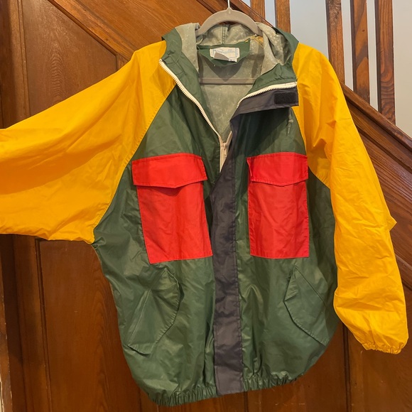 VINTAGE  90s PAPPAGALLO OVERSIZED 
RAIN JACKET/WIND BREAKER S/M - Picture 2 of 4
